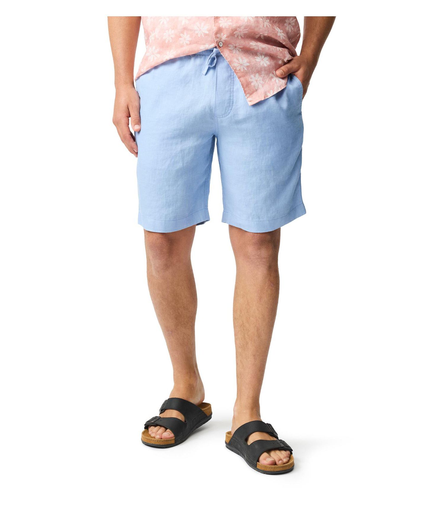 Мужские шорты Rodd & Gunn Linen 9" Resort, цвет: Шамбре синий — фото 1