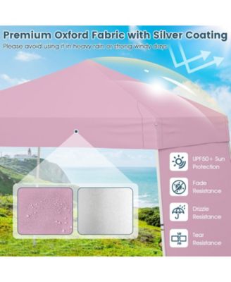 14 x 9.2 Feet Pop up Canopy Tent with 2 Convertible Sidewalls to Awning and Stakes
