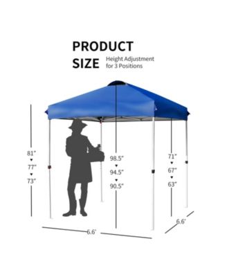 x 6.6 Feet Outdoor Pop-up Canopy Tent with Roller Bag