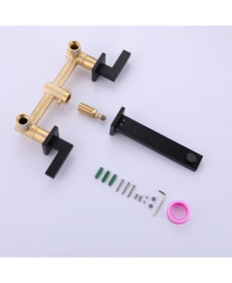 Two-Handle Wall Mounted Bathroom Faucet