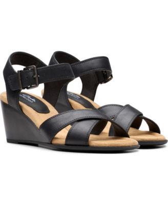Emmalae Iris Leather Wedge Sandals