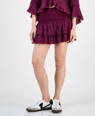 Women's Smock-Waist Tiered Skirt, Exclusively at Macy's