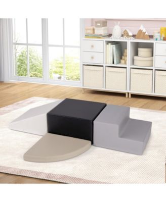 4-Piece Climb and Crawl Foam Block Play Set for Infant Baby