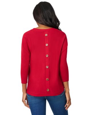 Women's Dolman Button-Back Sweater