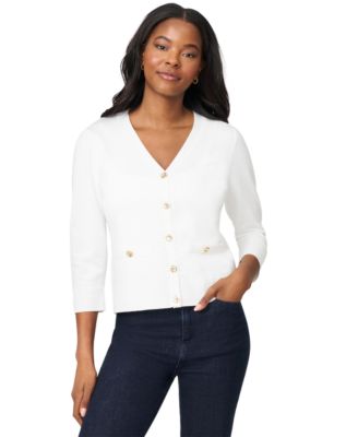Women's V-Neck 3/4-Sleeve Cardigan 