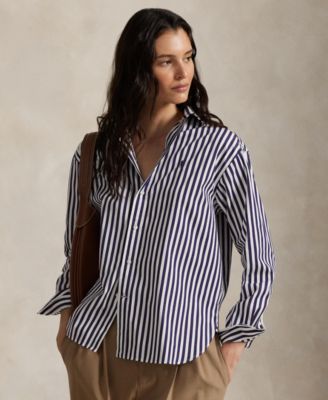 Polo Ralph Lauren - Women's Relaxed-Fit Striped Cotton Shirt