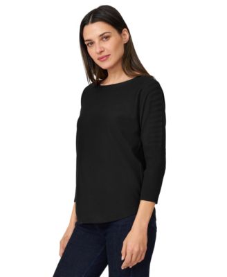 Women's Boatneck Button-Back Dolman-Sleeve Sweater