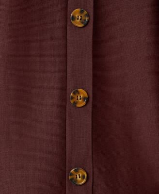 Women's Boatneck Button-Back Dolman-Sleeve Sweater