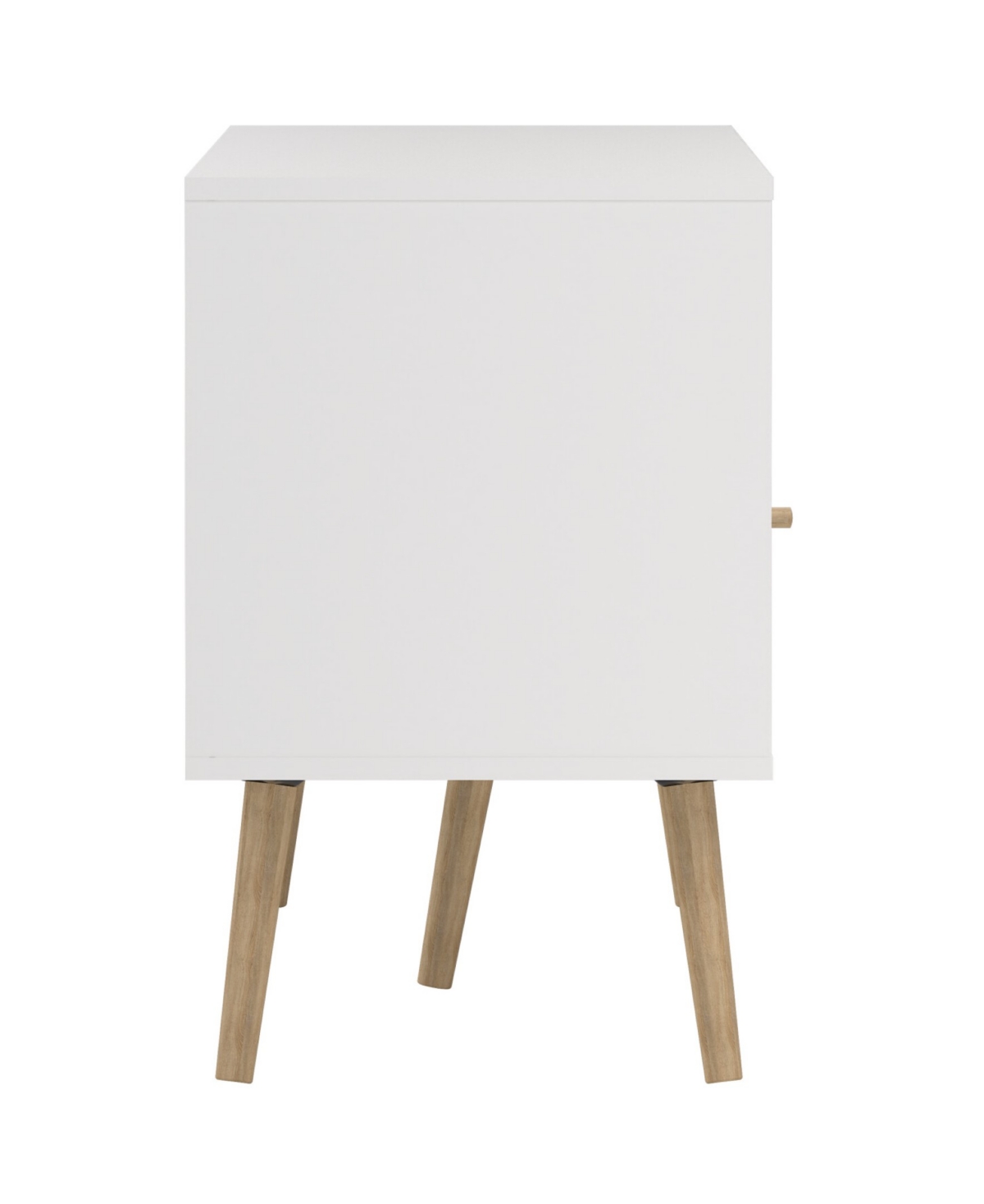 Tvilum 23.94" Wood 2 Drawer And 4 Shelf Tv Stand In White