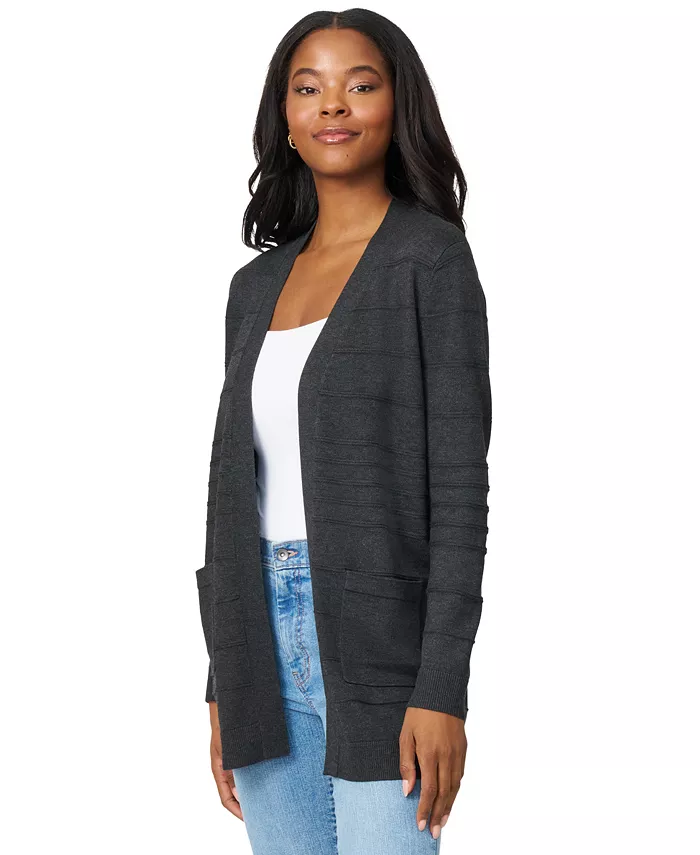 Women's Ribbed Open-Front Long Cardigan - thumbnail 8