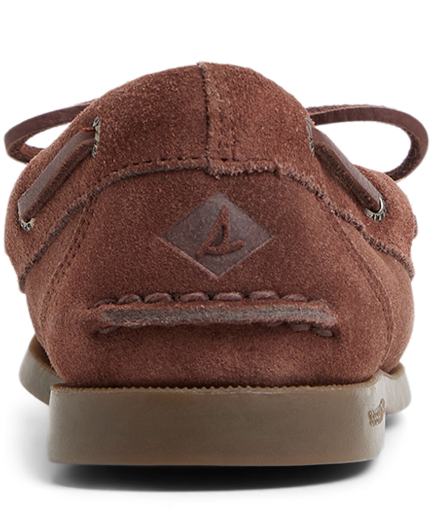 Женские туфли Sperry Authentic Original 1-Eye Lace-Up Boat, цвет: Замшевый тёмный — фото 3