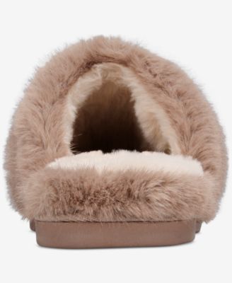 Women's Boxed Two-Tone Faux-Fur Slide Slippers, Macy's Exclusive