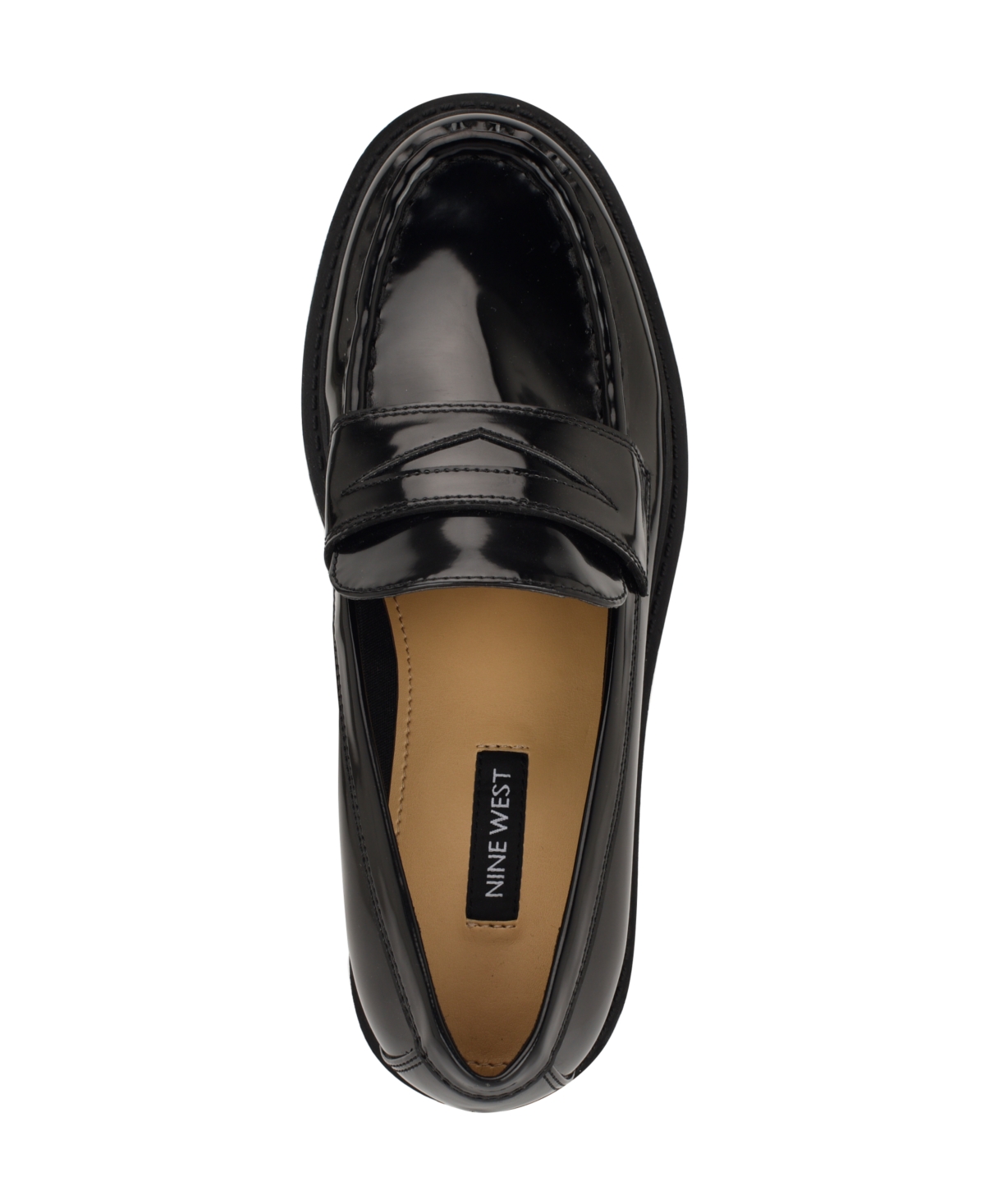 Nine West Women's Keram Chunky Lug Sole Penny Loafers In Black