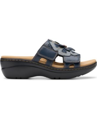 Merliah2 Belle Flower Leather Wedge Sandals