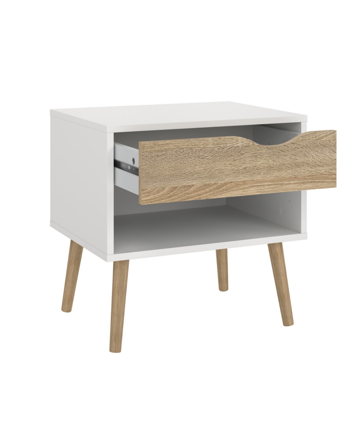 Tvilum 19.57" Wood 1 Drawer Nightstand