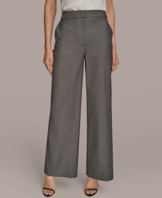 Donna Karan New York - Women's Flat-Front Pinstriped Pants