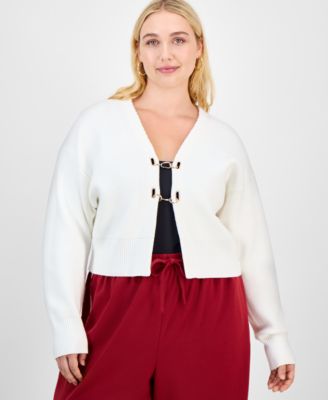 Trendy Plus Size Hardware Cardigan, Macy's Exclusive