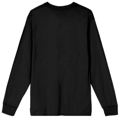 Men's Black Long Sleeve Shirt-Large