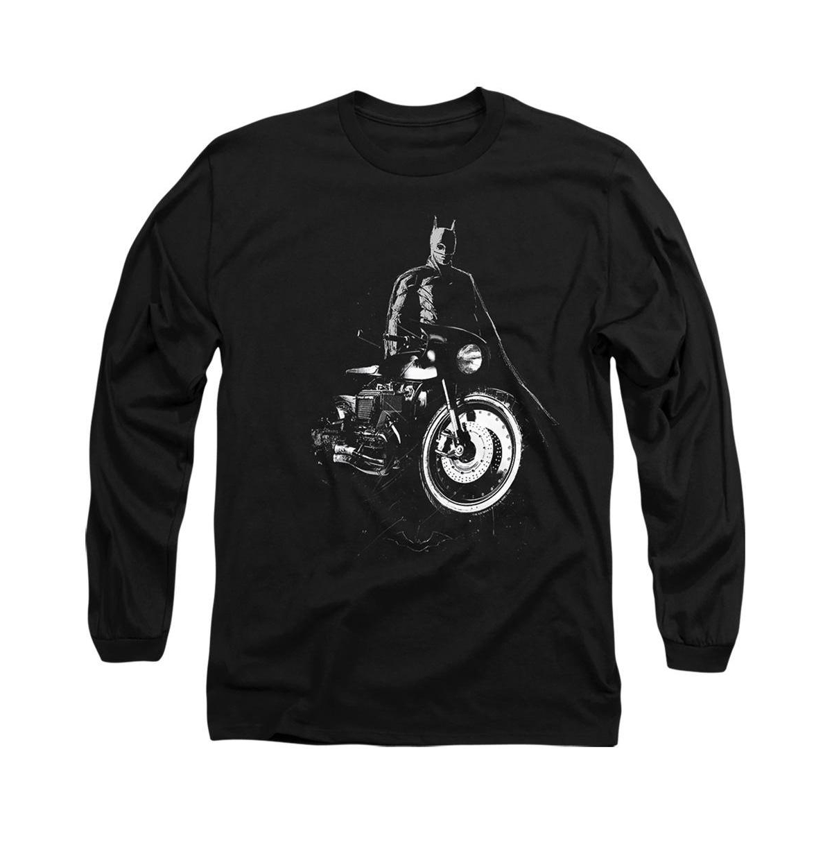 Men's The His Motorcycle Long Sleeve Adult Tee / T-Shirt - Black