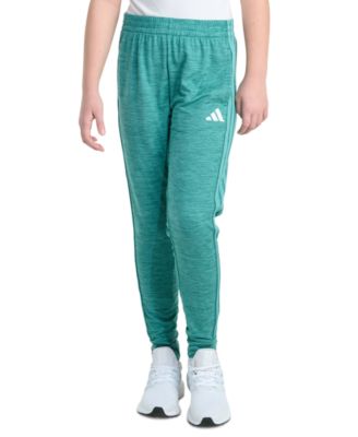 adidas - Big Girls Elastic-Waistband 3-Stripe M&eacute;lange Jogger Pants
