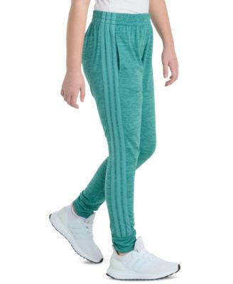 Big Girls Elastic-Waistband 3-Stripe M&eacute;lange Jogger Pants