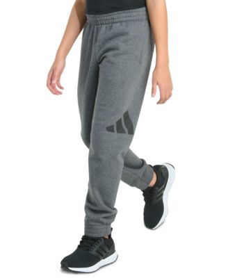 Big Boys Elastic-Waistband Essential Big Logo Fleece Heather Jogger Pants