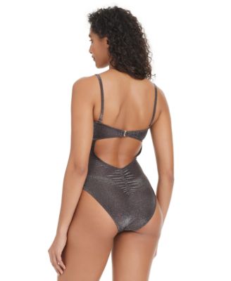 Women's Shimmer Core Bandeau One-Piece Swimsuit, Exclusively at Macy's