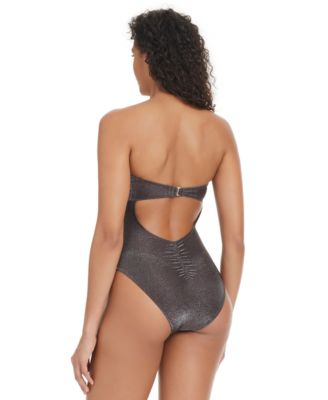 Women's Shimmer Core Bandeau One-Piece Swimsuit, Exclusively at Macy's