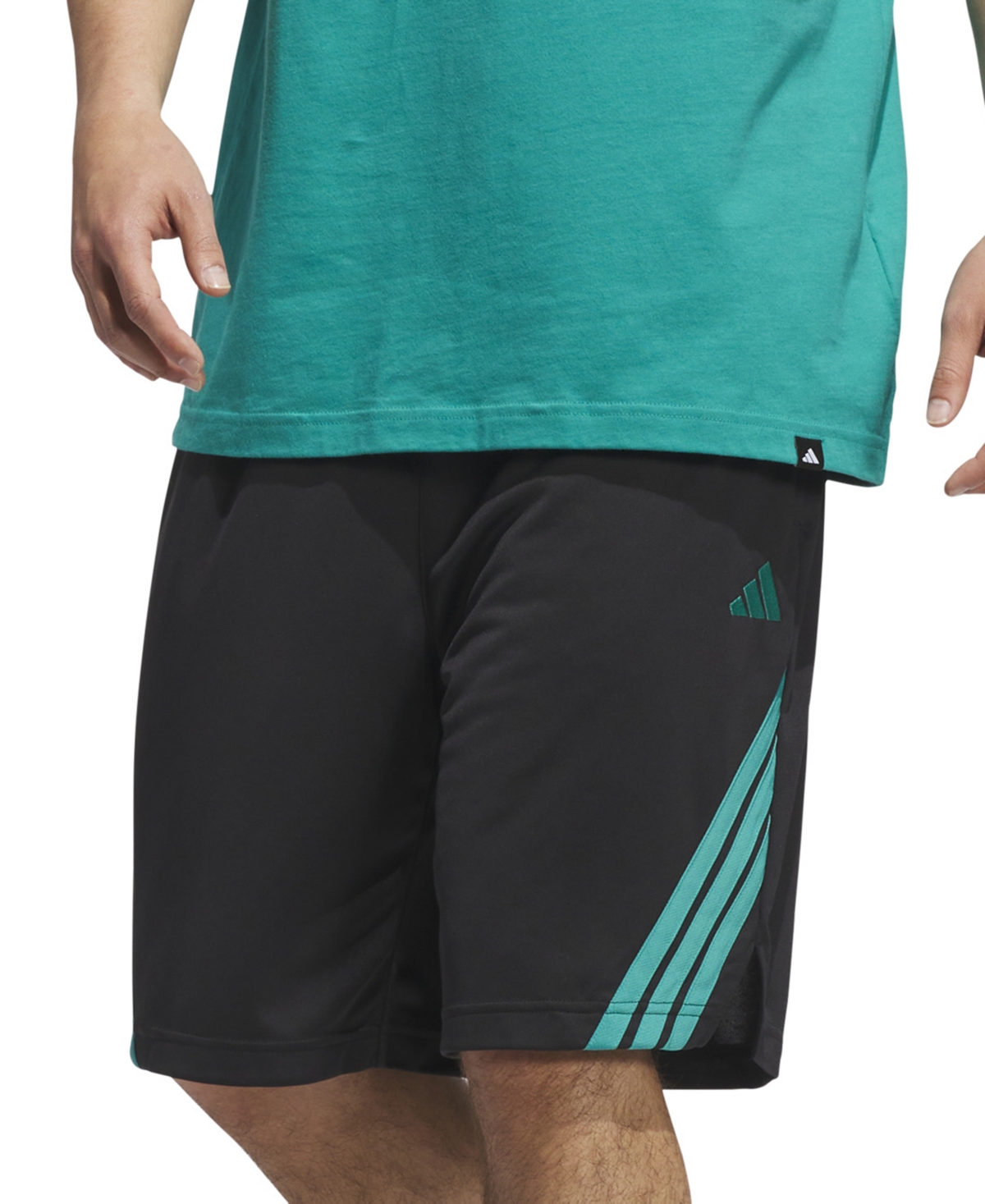 adidas Men's Three-Stripes Legends Basketball Shorts 9"