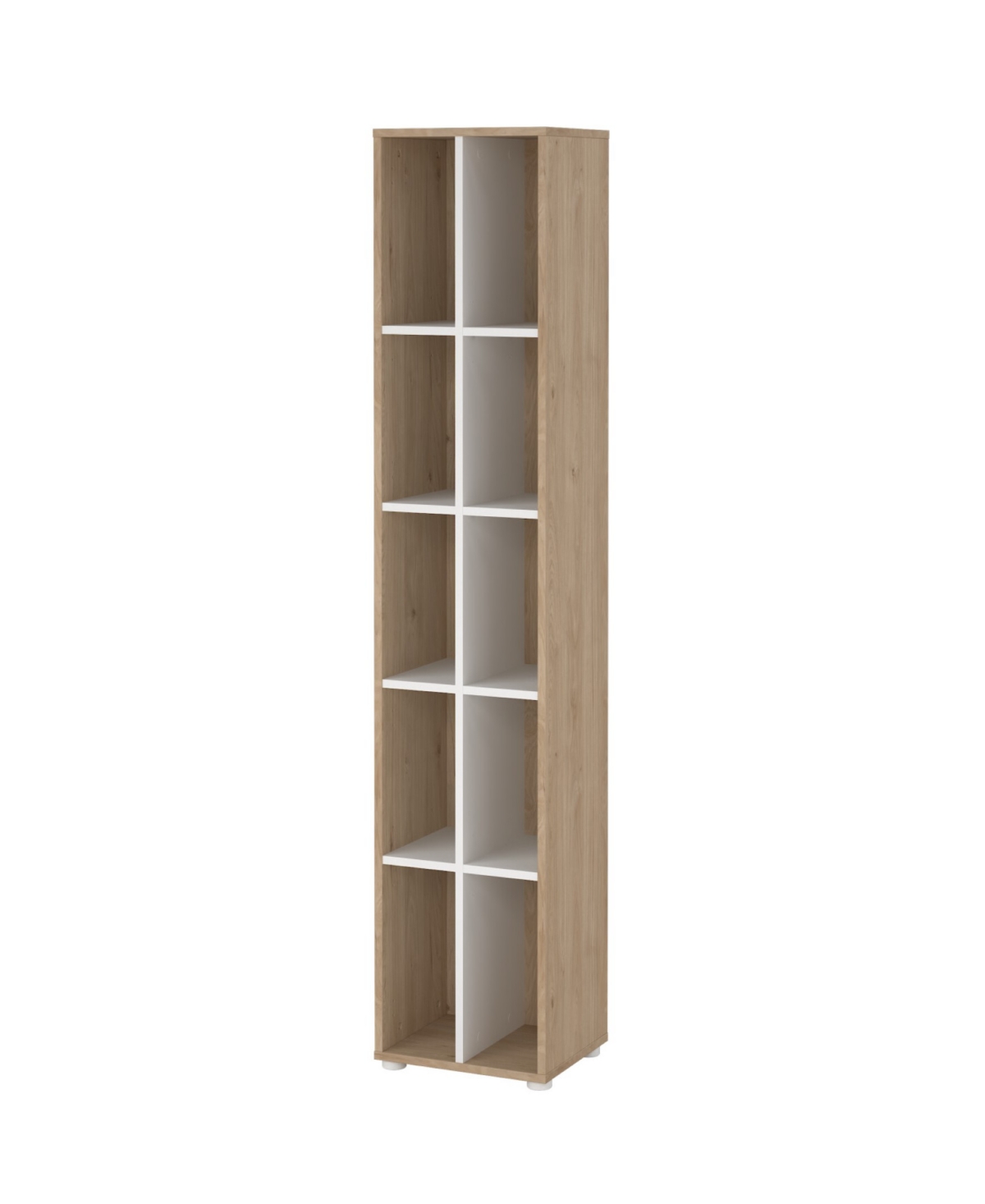 Tvilum 80.59" Wood 10 Shelf Narrow Bookcase
