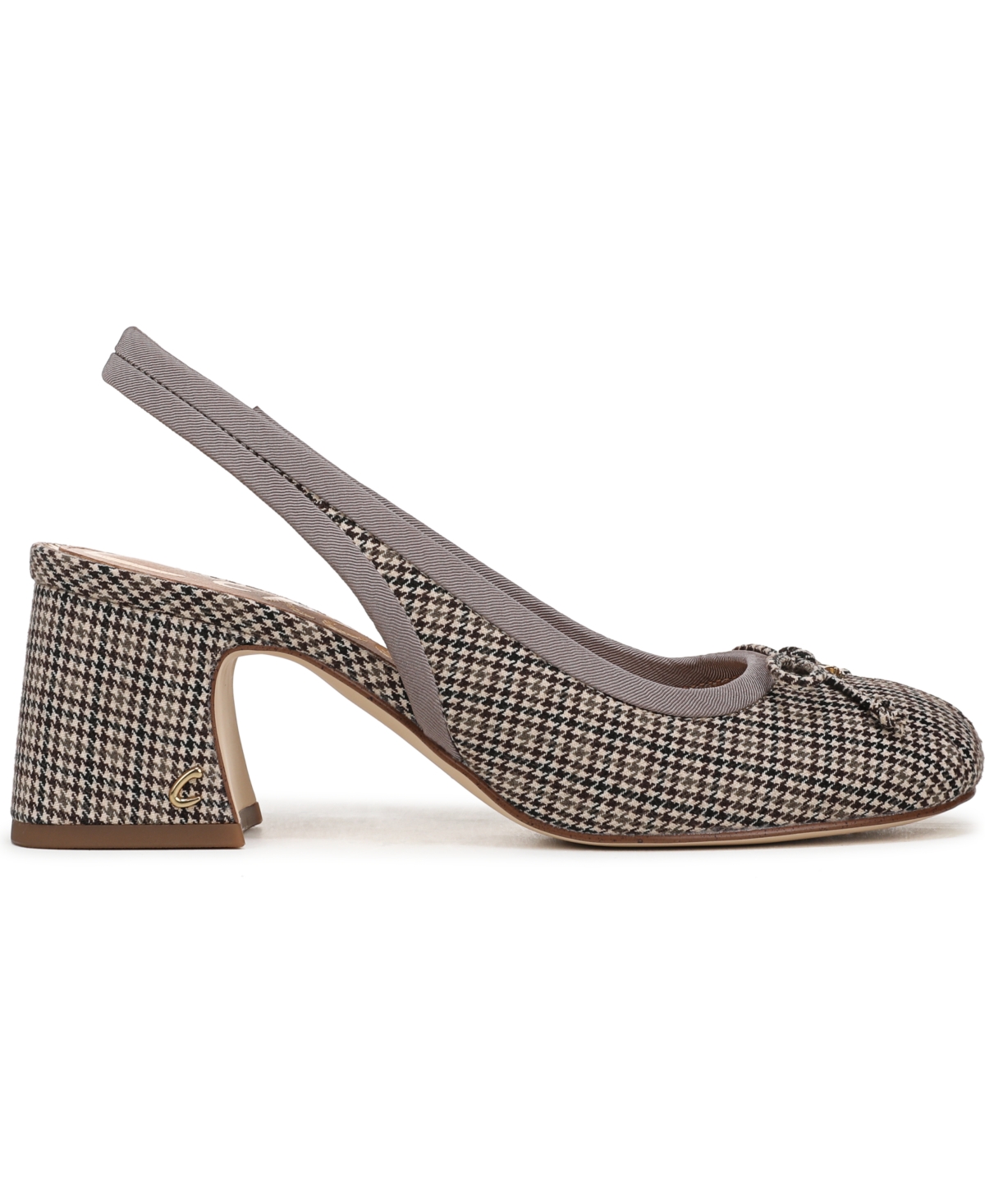 Circus Ny By Sam Edelman Diane Slingback Block-heel Ballet Pumps In Gray