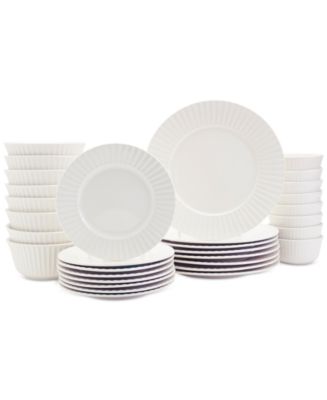 Haven Round Embossed 32 Pc. Dinnerware Set, Service for 8 - Macy's