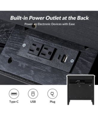 Theresa Transitional 3-Drawer Nightstand with Hidden Pull-out Drawer