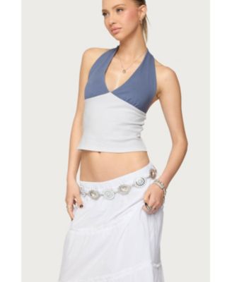 Women's Janna Color Block Halter Top