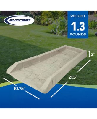 SB24 Decorative Rain Gutter Downspout Garden Splash Block, Light Taupe