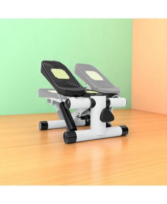 Mini Stepper with Resistance Bands and Adjustable Height for Exercise at Home