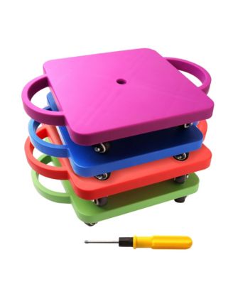 Floor Scooter Board with Handles, Sitting Scooter for Kids Indoor Play, Fun Scoot Board (Several Colors Available)