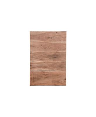 Rollins Solid Acacia End Table with Drawer Hairpin Metal Legs Rustic Wood Side Table