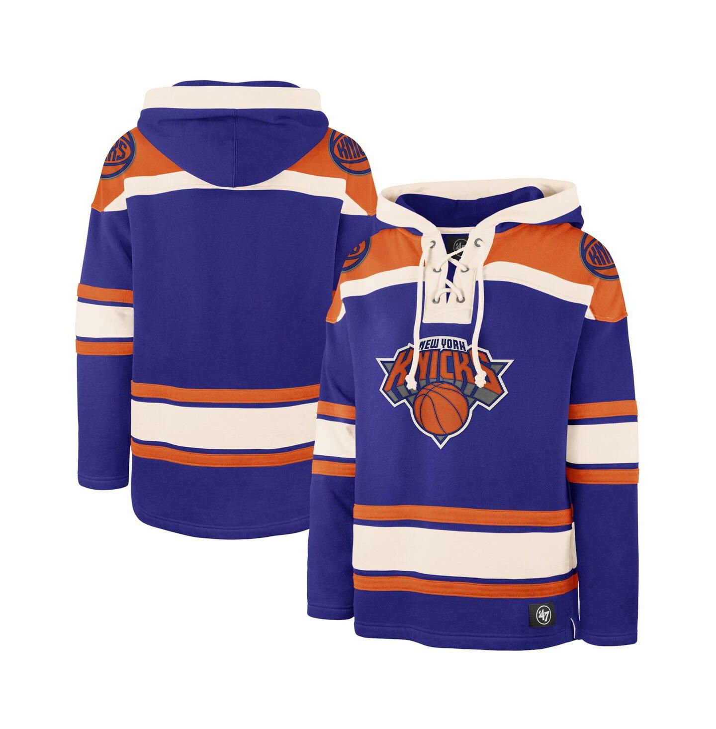 Мужское худи '47 Brand Royal New York Knicks Superior Lacer Pullover — фото 1