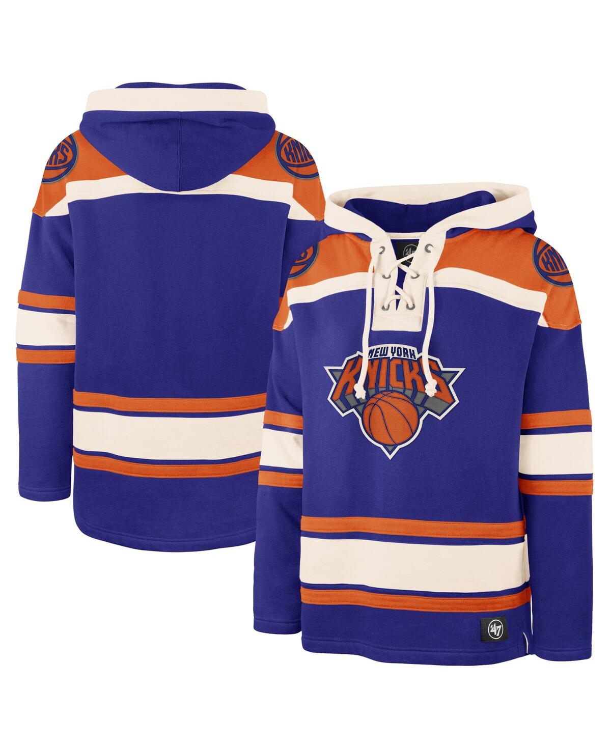 Men's Royal New York Knicks Superior Lacer Pullover Hoodie - Royal