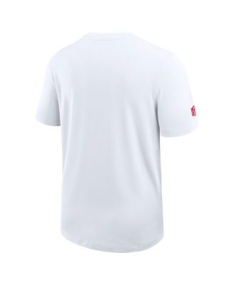 Men's White Kansas City Chiefs Sideline UV Performance Coach T-Shirt