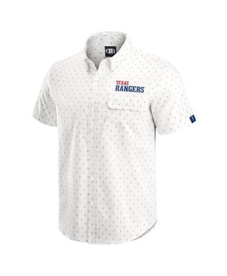 Darius Rucker Collection by Men's Cream Texas Rangers Printed Button-Down Shirt