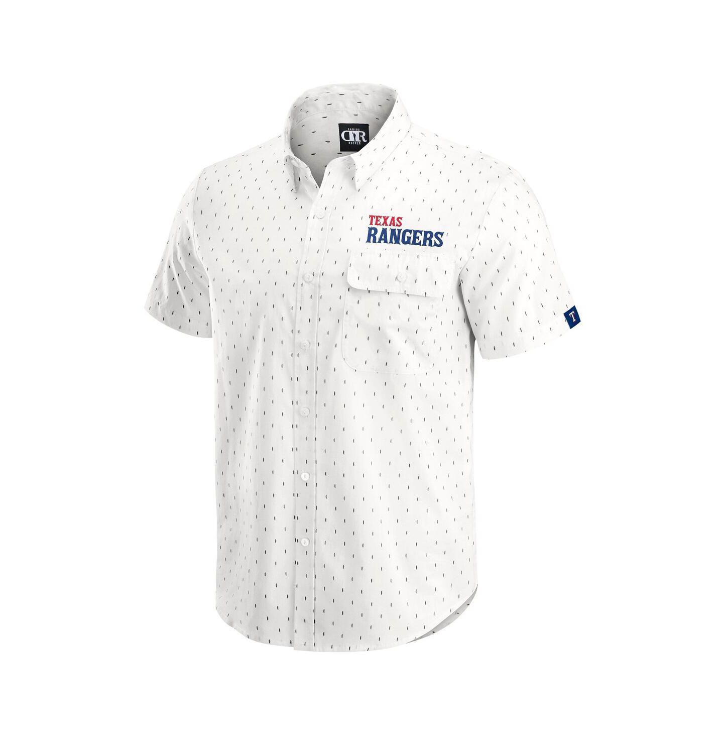 Мужская рубашка Fanatics Darius Rucker Collection by Cream Texas Rangers Printed Button-Down — фото 2