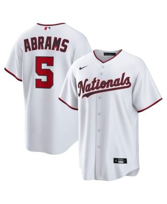 Nike - Men's CJ Abrams White Washington Nationals Home Replica Jersey
