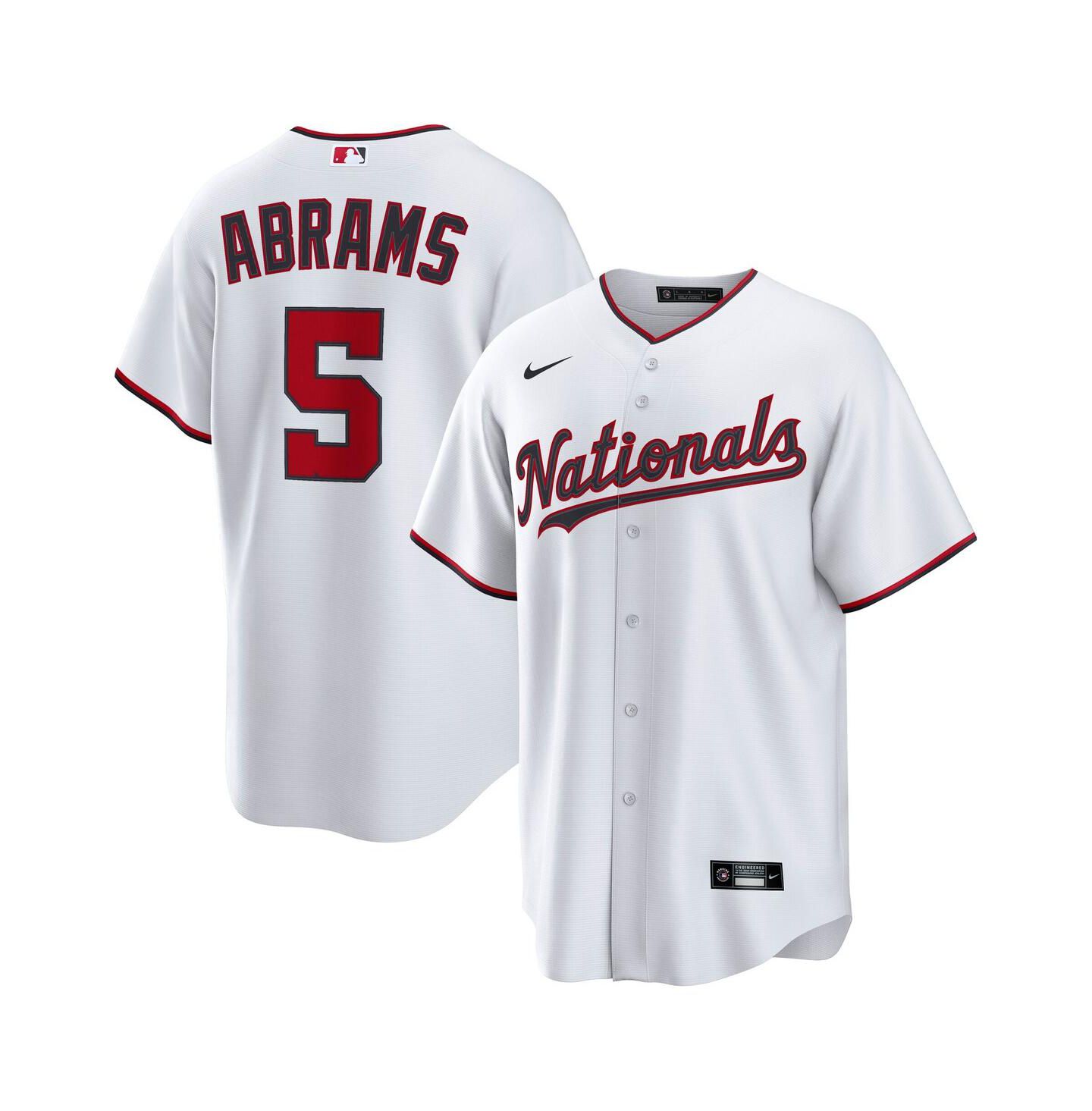 Мужской топ Nike CJ Abrams White Washington Nationals Home Replica Jersey — фото 1