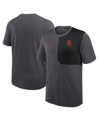 Nike - Men's Anthracite USC Trojans 2025 Sideline UV Performance Coach T-Shirt