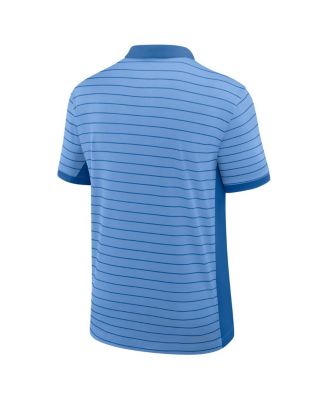 Men's Carolina Blue North Carolina Tar Heels 2025 Early Season Coaches Sideline Victory Stripe Performance Polo Shirt