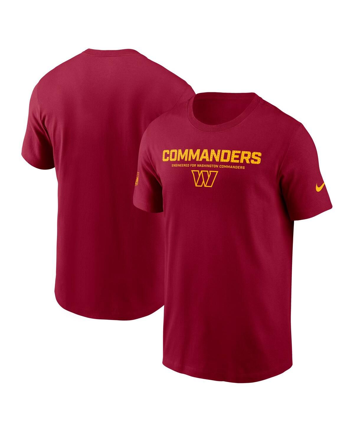 Мужская бордовая футболка Washington Commanders Sideline Performance T-Shirt