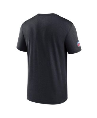 Men's Navy Houston Texans Wordmark Block Sideline Legend Performance T-Shirt