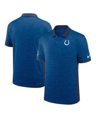 Nike - Men's Royal Indianapolis Colts Sideline Victory Stripe Performance Polo Shirt